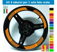 Kit 4 adesivi interno Cerchi Moto racing wheels ruote 17 Pollici inner rim INT09