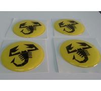 KIT 4 ADESIVI RESINATI 3D PER COPRIMOZZO RUOTA ABARTH