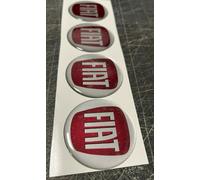 KIT 4 ADESIVI RESINATI 3D PER COPRIMOZZO RUOTA FIAT