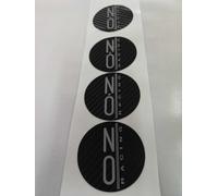 Kit 4 Adesivi stickers OZ racing Carbonio e Argento per coprimozzo cerchi