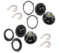 KIT 4 altoparlanti casse per Fiat Panda con adattatori e supporti