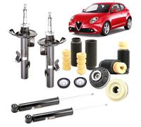 KIT 4 AMMORTIZZATORI ALFA MITO CON SUPPORTI ANTERIORI E 4 TAMPONI