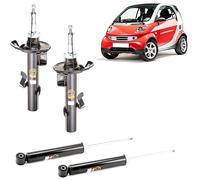 KIT 4 AMMORTIZZATORI (ANT + POST) PER SMART (A BALESTRA) FORTWO COUPE' E CABRIO