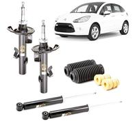 KIT 2 AMMORTIZZATORI DESTRO SINISTRO + SUPPORTI ANTERIORI CITROEN C2 C3 PLURIEL