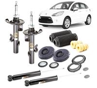 KIT 2 AMMORTIZZATORI DESTRO SINISTRO + SUPPORTI ANTERIORI CITROEN C2 C3 PLURIEL