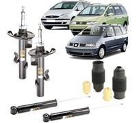 KIT 4 AMMORTIZZATORI CON TAMPONI ANTERIORI FORD GALAXY VW SHARAN SEAT ALHAMBRA
