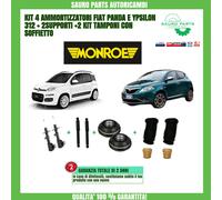 KIT 4 AMMORTIZZATORI FIAT NUOVA PANDA (312) YPSILON + SUPPORTI+SOFFIETTI+TAMPONI