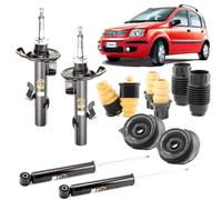 KIT 4 AMMORTIZZATORI FIAT PANDA 169 + SUPPORTI + CUFFIE + TAMPONI