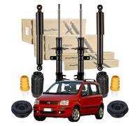 KIT 4 AMMORTIZZATORI MONROE ROADMATIC + SUPPORTI + TAMPONI FIAT PANDA 169 1.2