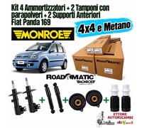 KIT 4 AMMORTIZZATORI MONROE + TAMPONI ANT + SUPPORTI ANT PANDA 169 4X4 METANO