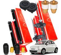 KIT 4 AMMORTIZZATORI + SUPPORTI E TAMPONI PER FIAT 500 DAL 2007 TUTTI I MODELLI