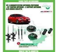 KIT 4 AMMORTIZZATORI+SUPPORTI+TAMPONI E CUFFIE ANTERIORI ALFA ROMEO GIULIETTA