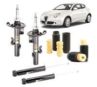 KIT 4 AMMORTIZZATORI + TAMPONI ANT E POST PER ALFA ROMEO MITO DAL 2010 IN POI
