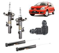KIT 4 AMMORTIZZATORI + TAMPONI ANTERIORI RENAULT CLIO 2 II 1.2 1.4 1.6 1.5 DCI
