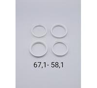 Kit 4 Anelli di Centraggio Tutte Le Misure Cerchi - Mozzo (scegli la tua misura)