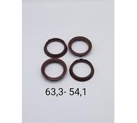 Kit 4 Anelli di Centraggio Tutte Le Misure Cerchi - Mozzo (scegli la tua misura)