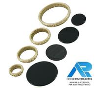 KIT 4 ANELLI E 4 PIATTELLI NERI SMALTATI CUCINA SAMET LOFRA NARDI OCEAN S 4419