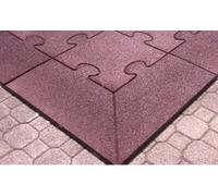 Kit 4 Angolari in Gomma per Pavimento 34x34x4,5 cm Rosso