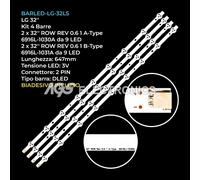 KIT 4 BARRE 2A 2B STRIP LED TV LG 32LS3400 LC320DXN 6916L-0881A