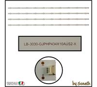 KIT 4 BARRE LED PER PHILIPS 43PUS6804 43PUS680412 43PUS6804/12