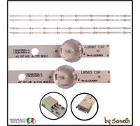 KIT 4 BARRE LED TV PER JVC LT-43C870 LT-43C862