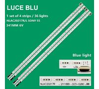 KIT 4 BARRE STRIP 36 LED TV SONY NLAC20217L NLAC20217R YLV552202N LUCE BLU