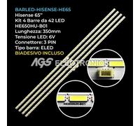 KIT 4 BARRE STRIP 42 LED TV HISENSE H65M5500 HE650HU-B51 RSAG7.820.6367