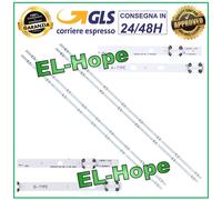 KIT 4 BARRE STRIP LED PER TV 43" JVC LT43C8 LB582 A-TYPE / LB583 B-TYPE