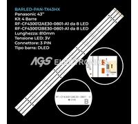 KIT 4 BARRE STRIP LED TV PANASONIC RF-CF430012AE30-0801-A1 CF430012BE30