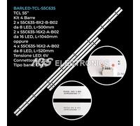 KIT 4 BARRE STRIP LED TV TCL 55C635-16X2-A-B02 55C635-8X2-B-B02