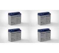 KIT 4 BATTERIE AGM GEL CICLICA PER CARROZZINE E VEICOLI UCG20-12 20Ah 12V 48V