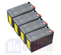 Kit 4 Batterie CSB HR1234WF2 12V 9Ah per APC RBC31 UPS Schneider 1000VA 2000VA