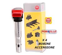 KIT 4 BOBINE NGK U5014 AUDI R8 VW TOUAREG PORSCHE PANAMERA LAMBORGHINI NGK 48041