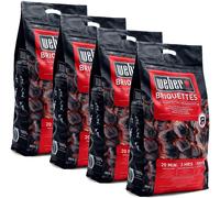 Kit 4 Borse di bricchette da 8kg 4 Sacchi Carbone per Barbecue Carbonella