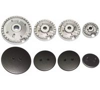Kit 4 Bruciatori con Piattelli Spartifiamma ORIGINALI WHIRLPOOL BAUKNECHT