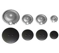 Kit 4 Bruciatori con Piattelli Spartifiamma ORIGINALI WHIRLPOOL BAUKNECHT