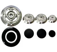 Kit 4 Bruciatori con Piattelli Spartifiamma SMEG 3 Fuochi + Tripla Corona