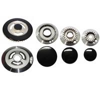 Kit 4 Bruciatori con Piattelli Spartifiamma SMEG 3 Fuochi + Tripla Corona