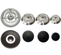 Kit 4 Bruciatori con Piattelli Spartifiamma SMEG 3 Fuochi + Tripla Corona