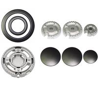 Kit 4 Bruciatori con Piattelli Spartifiamma WHIRLPOOL 3 Fuochi + Tripla Corona