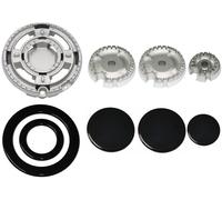 Kit 4 Bruciatori con Piattelli Spartifiamma WHIRLPOOL 3 Fuochi + Tripla Corona