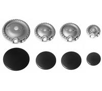 Kit 4 Bruciatori con Piattelli Spartifiamma WHIRLPOOL IGNIS ORIGINALI DEFENDI