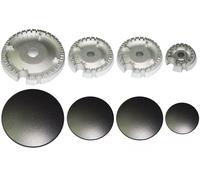 Kit 4 Bruciatori con Piattelli Spartifiamma WHIRLPOOL ORIGINALI DEFENDI