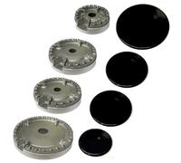 Kit 4 bruciatori + piattelli piano cottura cucina gas Candy Hoover 4 fuochi
