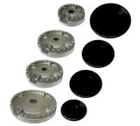 Kit 4 bruciatori + piattelli piano cottura cucina gas Tecnogas 4 fuochi
