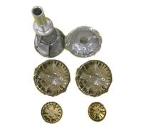 KIT 4 BRUCIATORI + SPARTIFIAMMA IN OTTONE BOMPANI [EEK: E]