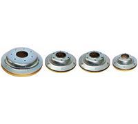 Kit 4 Bruciatori Spartifiamma in Ottone Lucido STAR Made in Italy