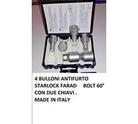 Kit 4 Bulloni Antifurto Bolt 60° con due Chiavi Esagono 17 M12X1,25 Lunghezza 40