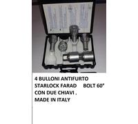 Kit 4 Bulloni Antifurto Bolt 60° con due Chiavi Esagono 17 M14X1,5 Lunghezza 35