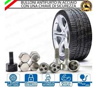 KIT 4 BULLONI ANTIFURTO CERCHI IN LEGA FIAT IDEA CON CHIAVE DI SICUREZZA